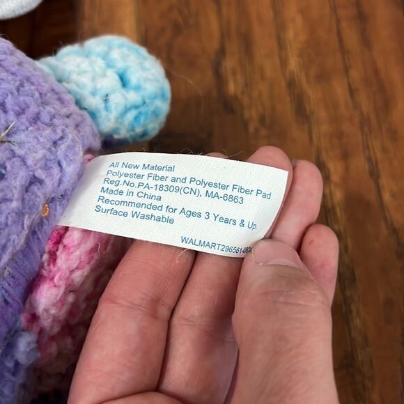 Walmart Tie Dye Flying Sparkly Wings Unicorn Llama 15” Tall Plush 12” Long - Picture 9 of 10